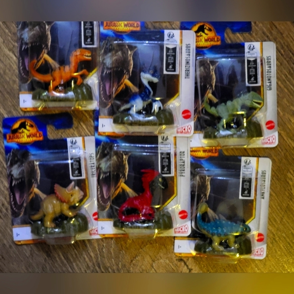 MATTEL Micro Collection JURASSIC WORLD Dominion Dinosaurs complete set - Picture 6 of 8